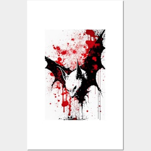 Vampire Bat Ink Painting Posters and Art